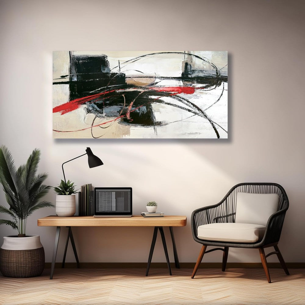Handmade Oil Painting Canvas Wall Art Decoration Abstract Lines For Home Living Room Decor Rolled Frameless Unstretched Painting kafalo