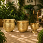 Brass Bucket Planter Pot Vedansh Craft