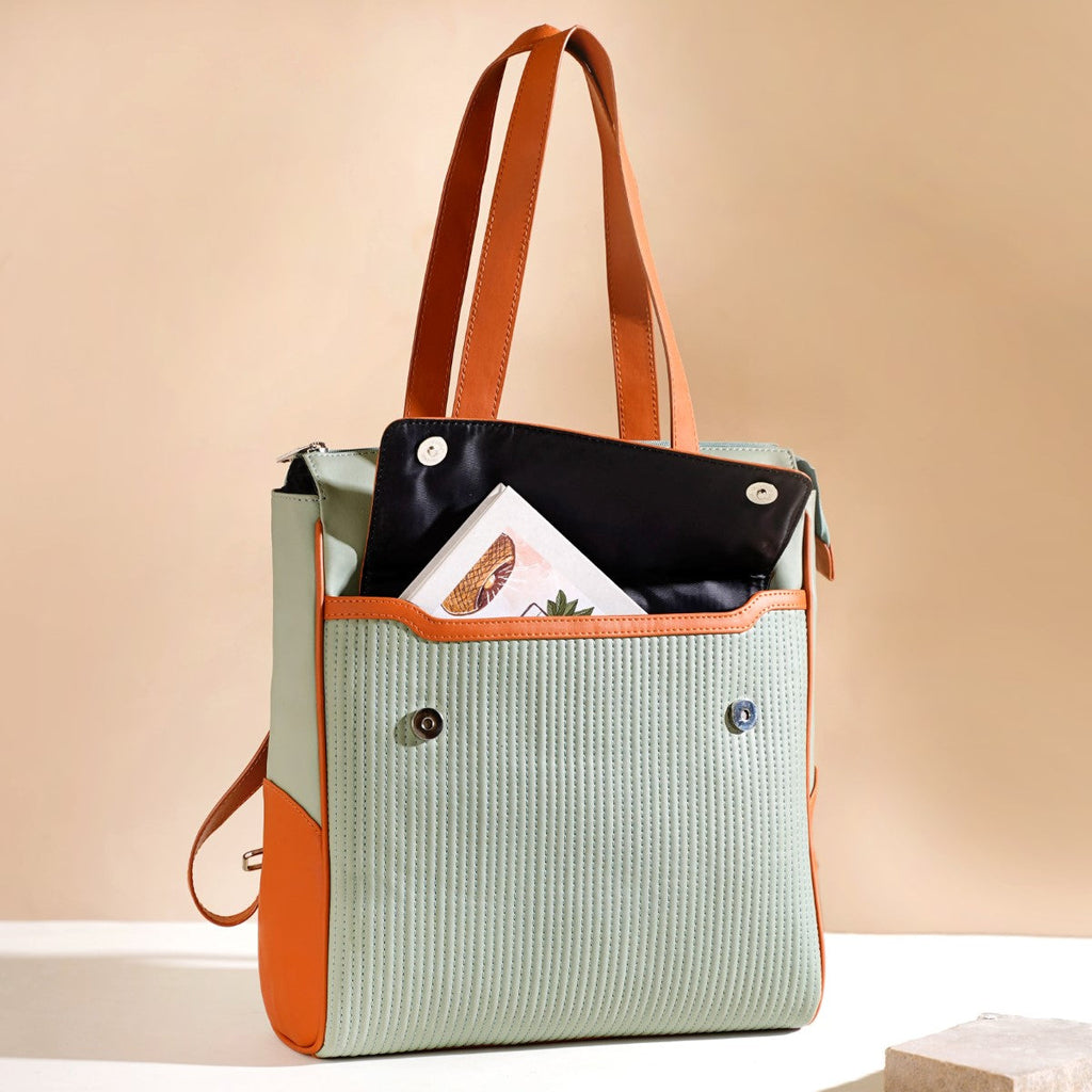 2-In-1 Convertible Tote Bag And Backpack Nestasia