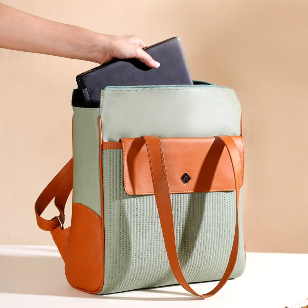 2-In-1 Convertible Tote Bag And Backpack Nestasia