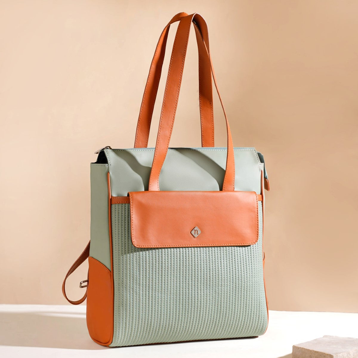 2-In-1 Convertible Tote Bag And Backpack Nestasia