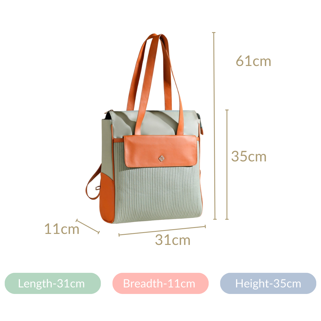 2-In-1 Convertible Tote Bag And Backpack Nestasia