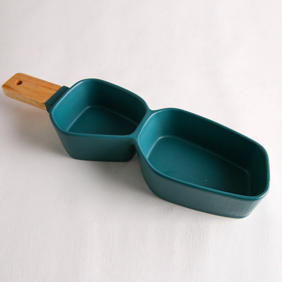 GEOMETRIC 2 Part Bowl With Wooden Handle Nestasia