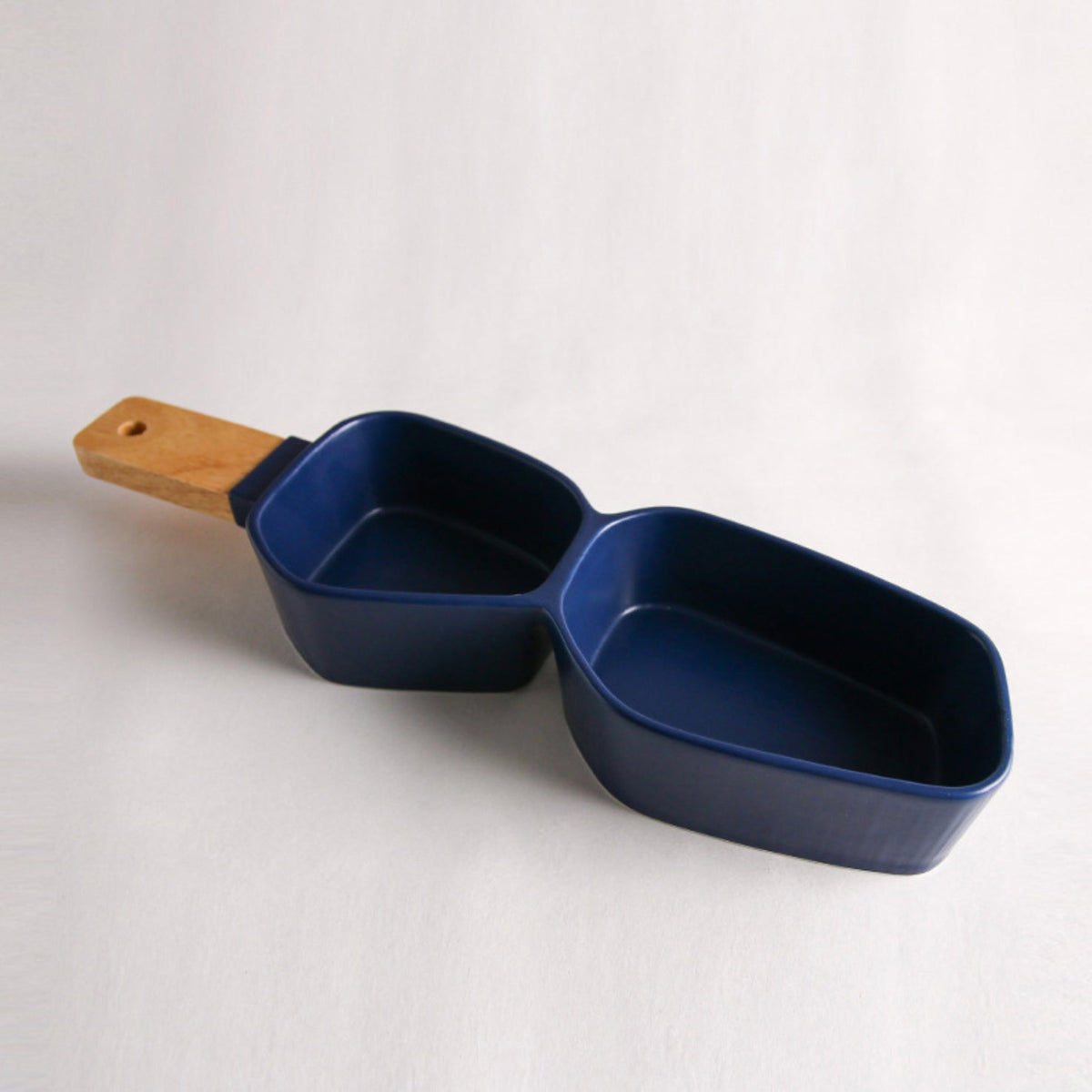 GEOMETRIC 2 Part Bowl With Wooden Handle Nestasia