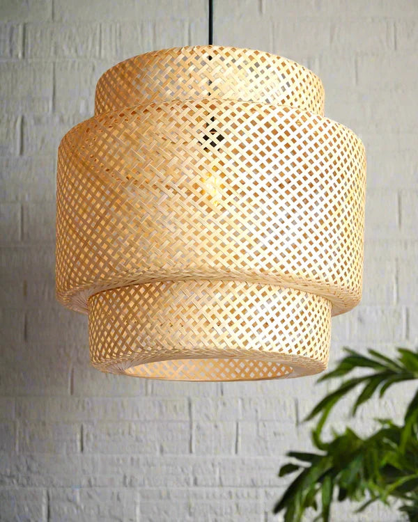 Artistic Bamboo Hanging Light for Living Space and Dining Area