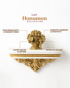Pure Brass Panchmukhi Hanuman Ji Idol for Strength and Positive Energy