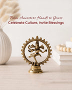 Brass Nataraja Statue of Lord Shiva for Mandir and Elegant Home Decor