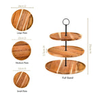 3 Tier Acacia Wood Cupcake Stand Nestasia