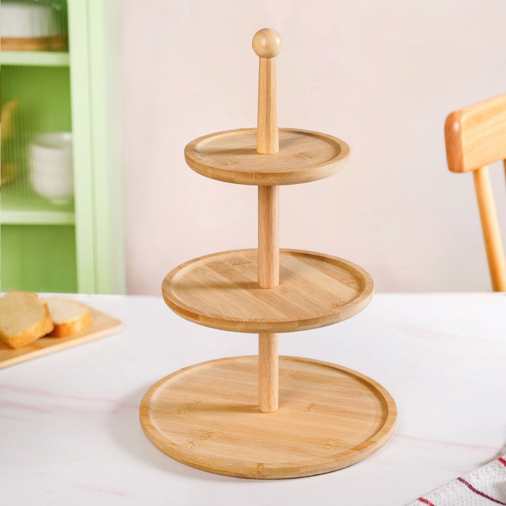3 Tier Bamboo Cupcake Stand Nestasia