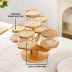 3 Tier Kitchen Storage Airtight Jars With Stand Set Of 6 450ml Nestasia