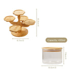 3 Tier Kitchen Storage Airtight Jars With Stand Set Of 6 450ml Nestasia
