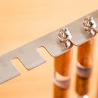 Fusion Wood Resin SS Bar Tool Set Of 4 With Stand Nestasia