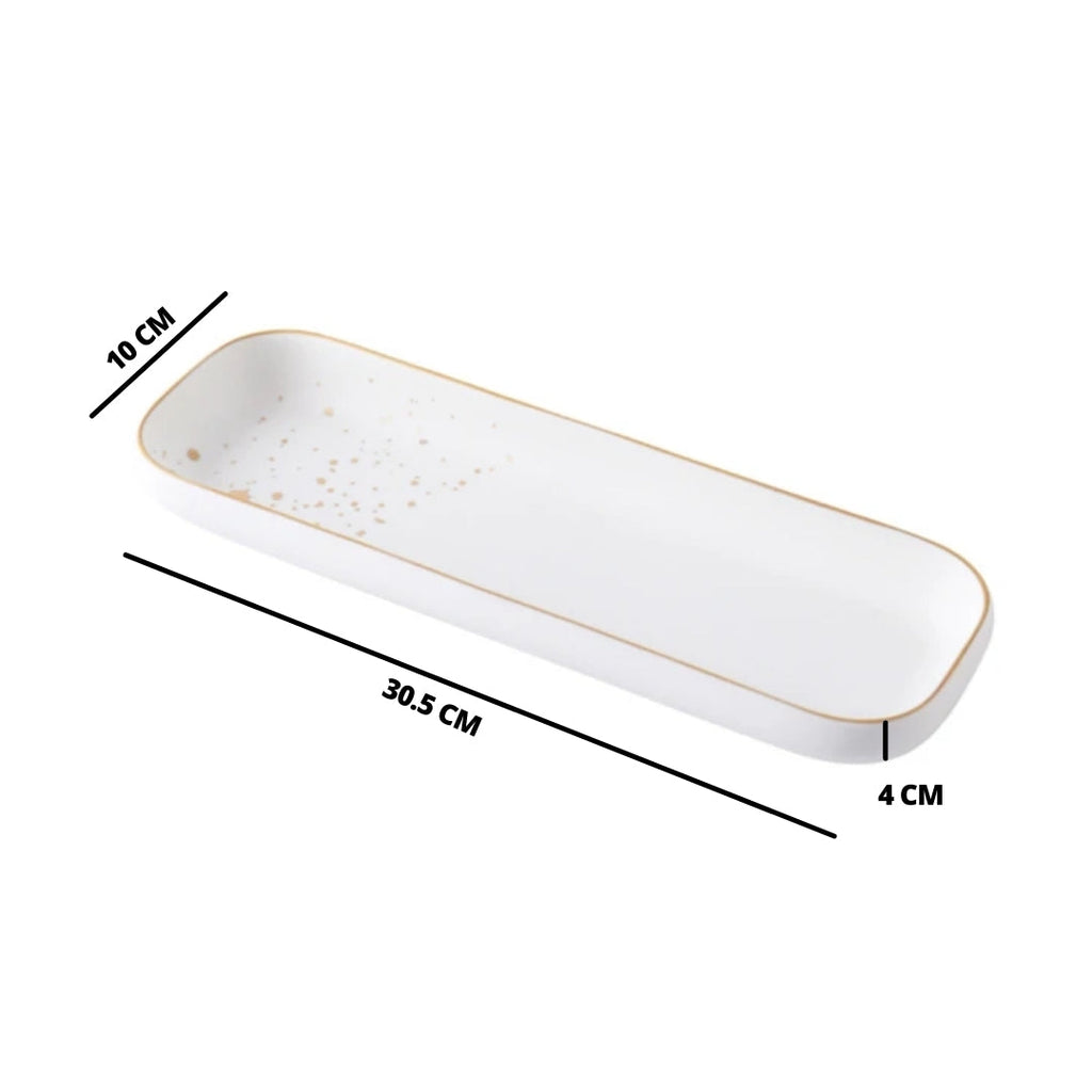 CARA long plate - classic white Nestasia