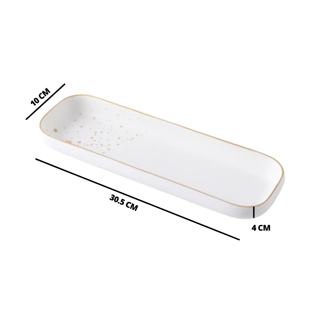 CARA long plate - classic white Nestasia
