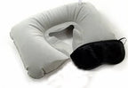 Billebon Premium Fiber Filled Neck Pillow, Aeroplane Travel Pillow Neck Adjustable 360 Degree Support Headrest Neck Support Comfortable Pillow with Eye Mask