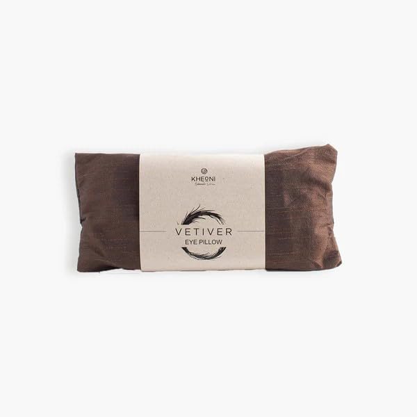 Kheoni Sleep Masks for Relaxing Vetiver Eye Pillow without belt | Aromatic Eye Bag for Aroma Therapy | Eye Shade Cover for Travel Nap | Sustainable & Natural Eye Mask