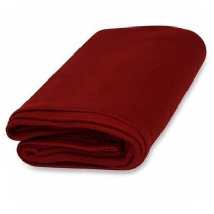 Purav Light Double Bed Fleece Blanket Soft, Lightweight,Woolen, Winter & Traveling Blanket Ideal AC & All-Season Polar Fleece- 90 X 90- Pack of 5, Maroon Kafalo