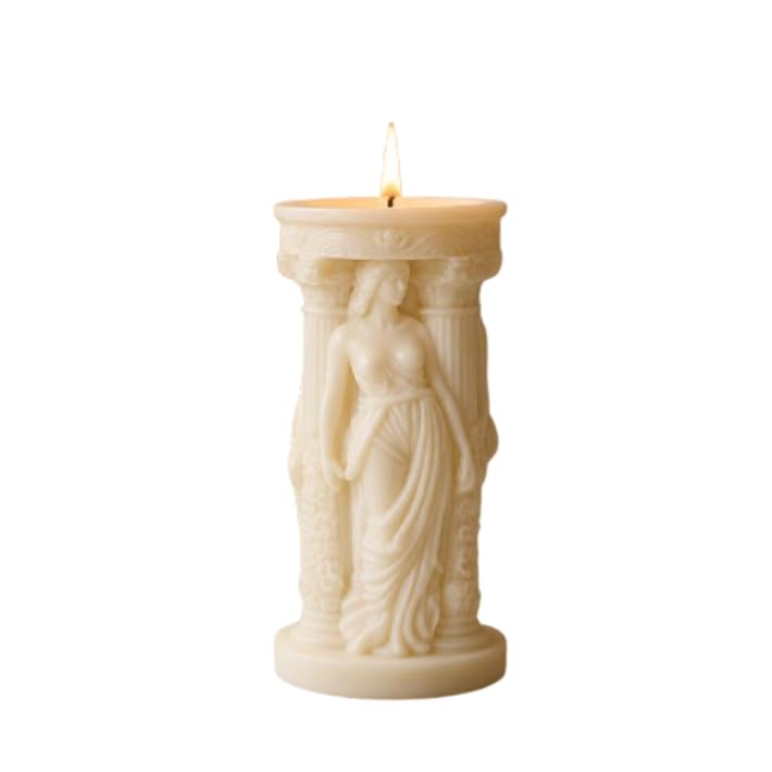 SPMSE Angel Candle Holders - White Angel Wing Praying Resin Angel Statue with Flameless Candle,Delicate Prayer Candle Holder Memorial Gifts Home Decor for Bedroom (Design - 16)
