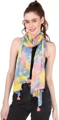 PALATT Cotton Scarf for Women | Lightweight Summer Stole for Women | Soft Breathable Ladies Scarf | Size 70 x 180 cm