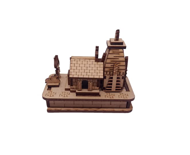 A&S Ventures Shree Kedarnath Miniature Model Small Replica-Kedarnath Temple/Mandir Structure with Double Sided Tape for Home Decoration