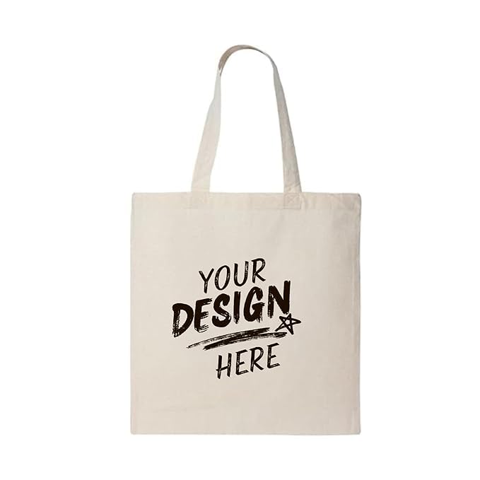 Personalized Tote Bag with Custom Photo or Logo | Cotton Canvas Reusable Shopping Bag | Custom Printed Tote Bag for Women Men | Gift Bag for Birthday Return Gifts Branding