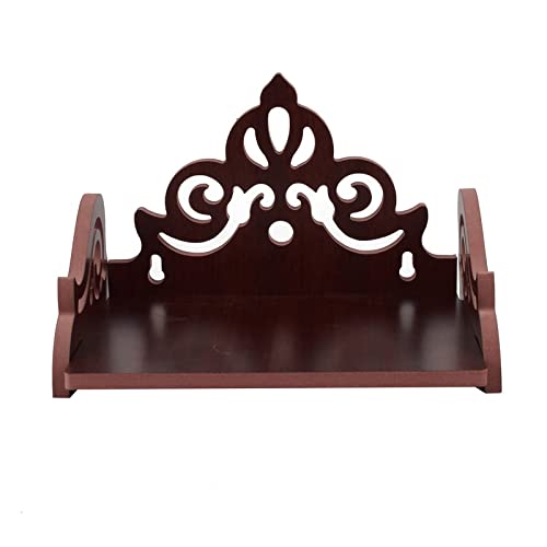 Lexical Wooden Readymade Wall Hanging Puja Temple for Home God Stand for Pooja Room Mandir Wood Devghar Stand for Office and Shop Lexical-503