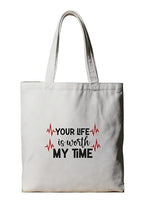 Reusable Cotton Fabric Cute Panda Printed Tote Bag Ideal for Travel Shopping College & Office Use (white-9)