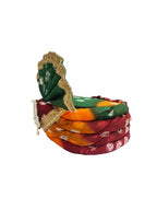 PRIYAKANT SAFAWALA Traditional Handstitch Ready to Wear Safa Pheta Pagdi Turban for Wedding and Traditional Function (Multicolor, Free-Size Adjustable System)