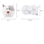 AGS MART Exter Soft Nylon Neck Pillow with Eye Mask Traveling, Car, Bus,Flight,Train
