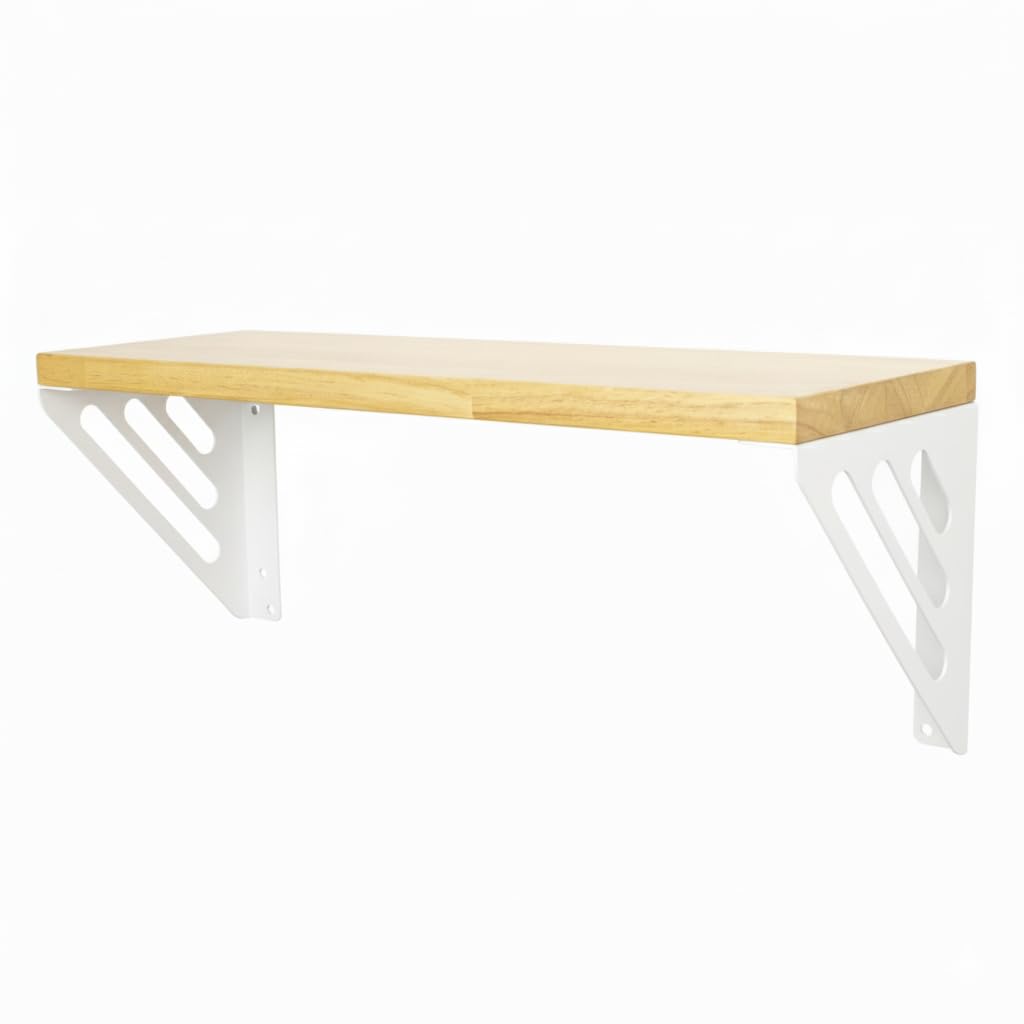 Spillbox Wooden Pooja Home Temple|White Metal Shelf |Wall Mountable|Easy Screw Assembly|Home Temple for Puja Room |Pooja Stand | Mandir-Lines (Small White)