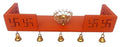 B Pooja Mandir for Home | Wall Mounted Wooden Temple for Home & Office | Lightweight | Easy to Assemble | Small Pooja Stand | Singhasan for God | Puja Mandir (1, Orange)