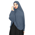 Women’s Modest Khimar Hijab | Full Coverage Long Head Scarf for Namaz, Abaya | Soft Breathable Islamic Hijab for Girls & Women (Grey)