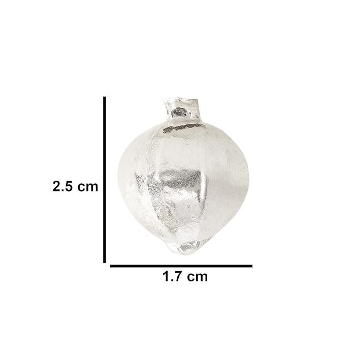 DHRUVS COLLECTION 925 Silver Anaar - Pomegranate Fruit for Home Decor, Pooja, Gift Purpose & Donation