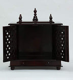 Jodhpur Handicrafts Wood Home Temple, Pooja Mandir, Pooja Mandap (Brown, LXBXH 20X12X24 Inch)