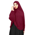 Women’s Maroon Instant Hijab with Attached Cap | Ready-to-Wear Stretchable Muslim Hijab Scarf | Soft Comfortable Islamic Headscarf for Daily Wear, Prayer, College & Office