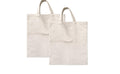 GRAICOT 100% Cotton Tote Bags (Pack of 2, 16x14 Inch) - 150 GSM Medium Size Eco-Friendly Unbleached Canvas Tote Bag for Grocery Shopping, Storage, DIY Painting & Craft