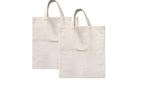 GRAICOT 100% Cotton Tote Bags (Pack of 2, 16x14 Inch) - 150 GSM Medium Size Eco-Friendly Unbleached Canvas Tote Bag for Grocery Shopping, Storage, DIY Painting & Craft