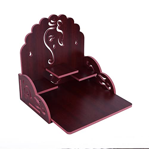 MIDU Temple Model 407 Smart Temple, god Stage, mandir Engineered Wood Home Temple (A44)