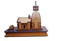 Handmade Wooden Miniature Kedarnath Temple 3D Model, 8 X 14 X 12 cm