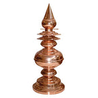 Temple Kalash 6 Inches Copper/Kalasha 15cm Height Gopura Kalasam