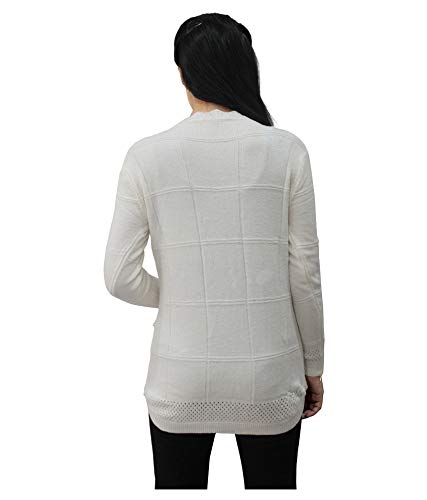 HAUTEMODA Woollen Regular Tops - Maroon (White, 38)