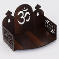 SHREE RAM IMPEX Wooden Readymade Wall Mounted Hanging Temple for Home for Pooja, Room Mandir, Shop and Office (OM)