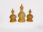 Wooden Teak Pooja Top Kalasam with Multiple Seletion - Kalash (5) Pieces 6incx4inc-1nos,4incx3inc-4nos