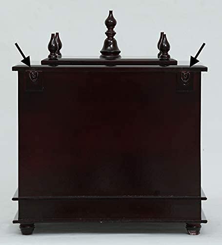 Jodhpur Handicrafts Wood Home Temple, Pooja Mandir, Pooja Mandap (Brown, LXBXH 20X12X24 Inch)