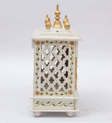 Rajasthan Art And Craft Wood Home Temple White