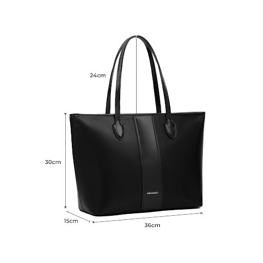 Miraggio Rachel Tote Bag For Women (Black)