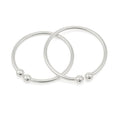 MOONPLUS Sterling Silver Baby Kada Anklet | Adjustable Payal for Girl and Boy Infant | Newborn Baby anklet | 0 to 6 month