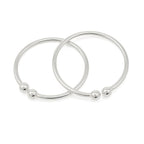 MOONPLUS Sterling Silver Baby Kada Anklet | Adjustable Payal for Girl and Boy Infant | Newborn Baby anklet | 0 to 6 month
