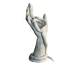 Beoals Decorative Hand with Snake Sculpture, White Marble Effect, Desktop Ornament for Living Room