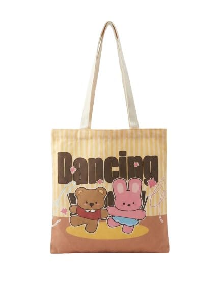 BAGILO Tote Bag for Women, Plain Tote Bag with Zipper, Reusable Multi-Purpose Cotton Bags for School/Gym/Shopping/Beach & Groceries, DIY Gift Bags, 13X15 (Style4)